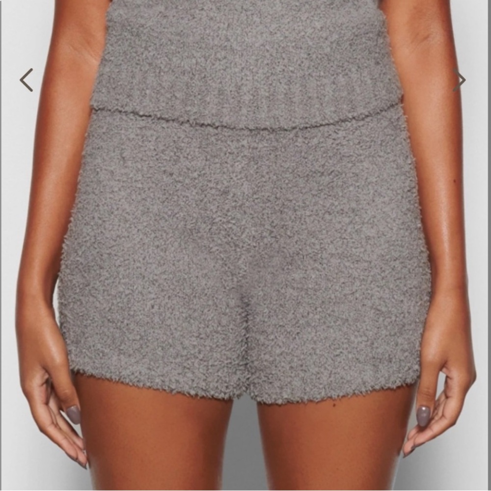 SKIMS cozy knit shorts in smoke